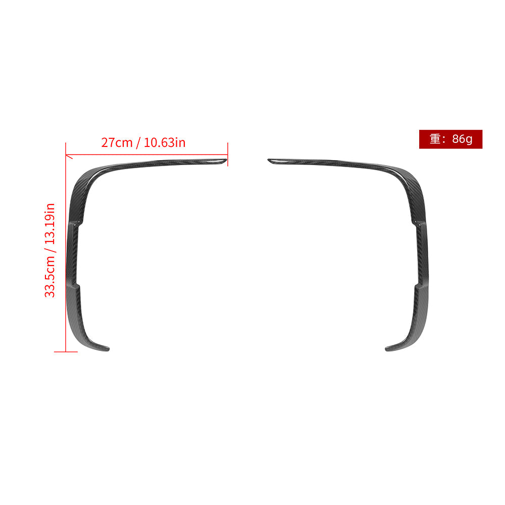 SOOQOO BMW M2 F87 carbon fibre rear vent trim - full vehicle shot with part installed