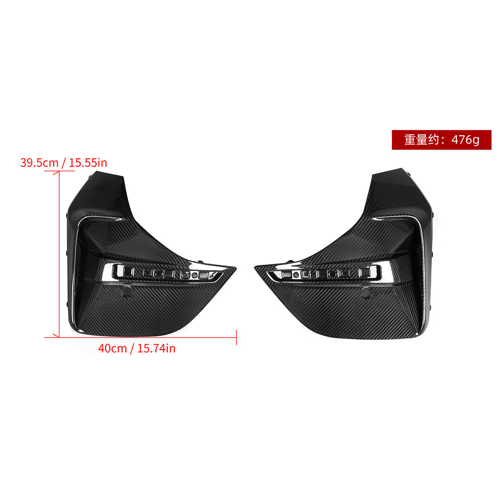SOOQOO BMW 4 Series G26 carbon fibre rear diffuser - front three-quarter view