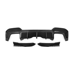 SOOQOO BMW X3M F97 carbon fibre rear diffuser - side profile view