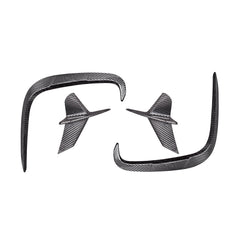 SOOQOO BMW 8 Series G14 carbon fibre rear vent trim - front three-quarter view