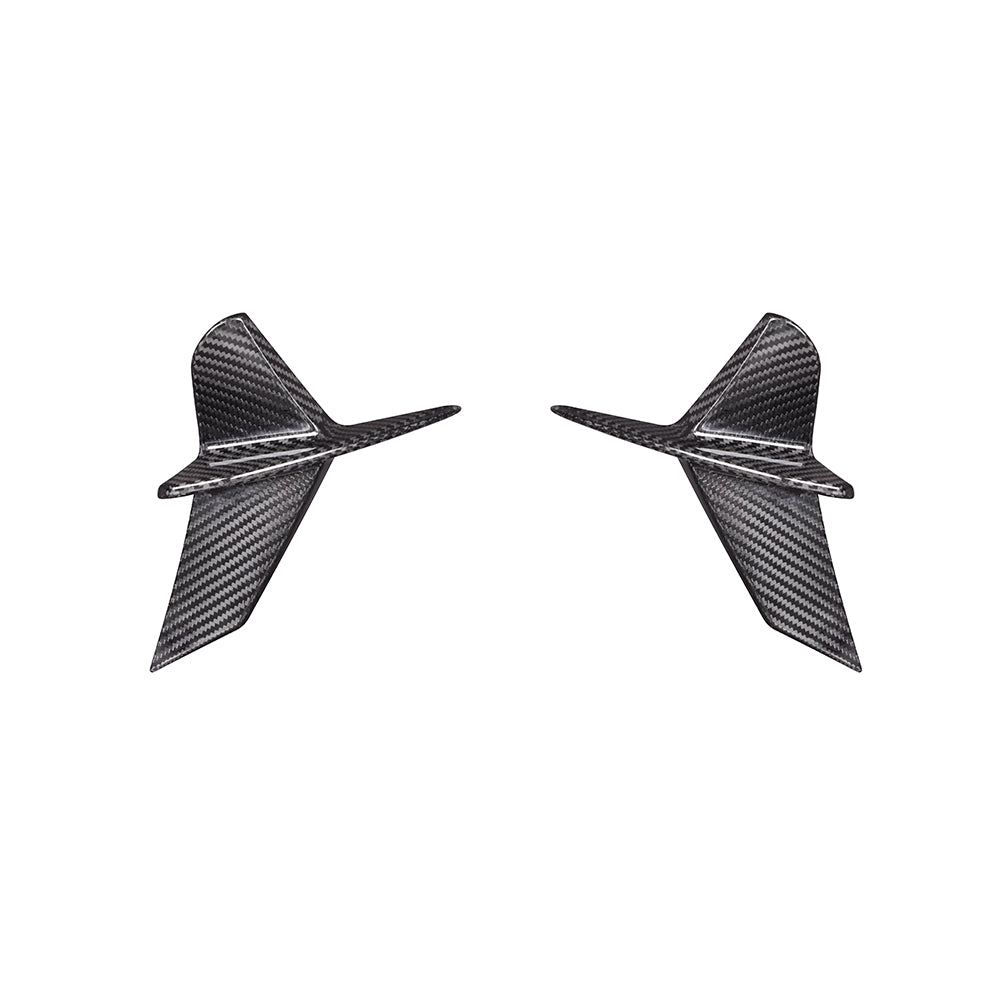 SOOQOO BMW 8 Series G14 carbon fibre rear vent trim - installation fitment view