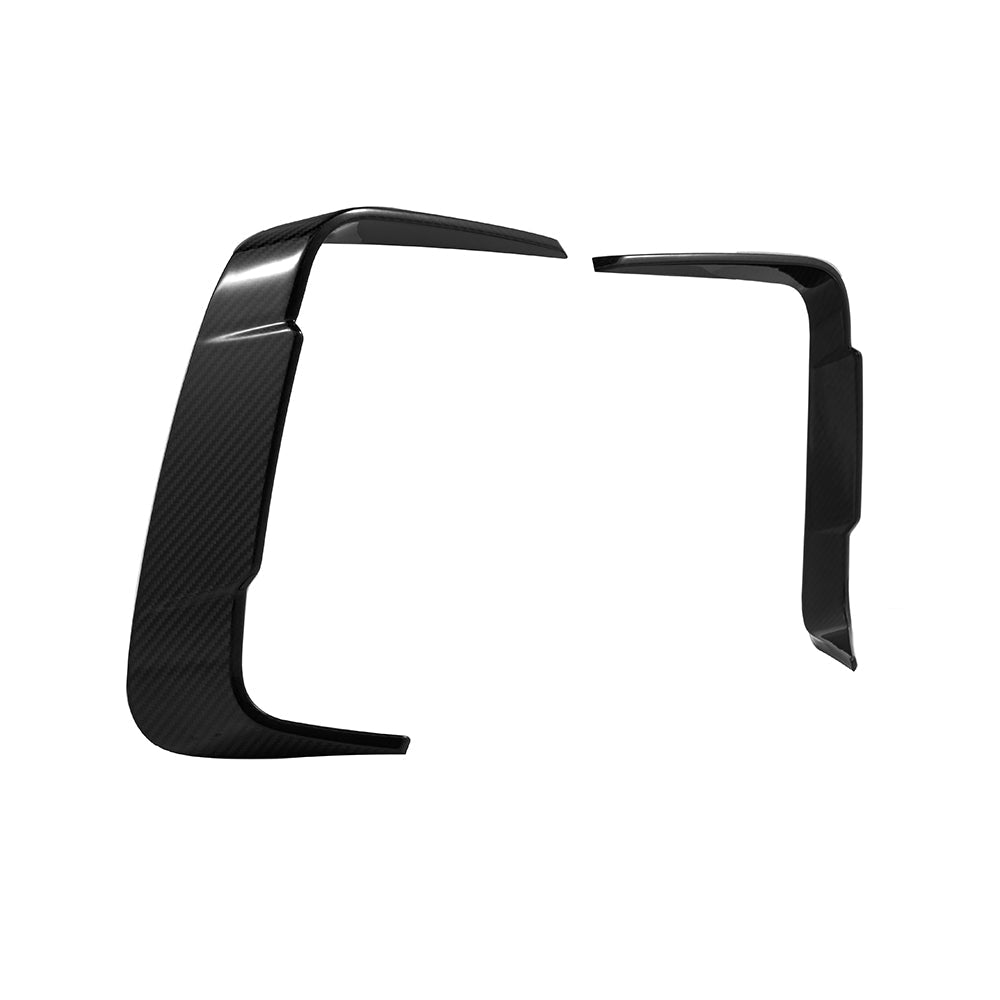 SOOQOO BMW M8 F92 carbon fibre rear vent trim - installation fitment view