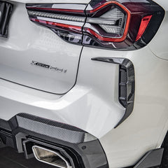SOOQOO BMW X3 G01 carbon fibre canard - close-up of carbon fibre weave detail