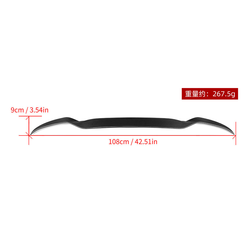 SOOQOO BMW X3M F97 carbon fibre spoiler - full vehicle shot with part installed