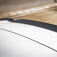 SOOQOO BMW X3 G01 carbon fibre spoiler - rear three-quarter view