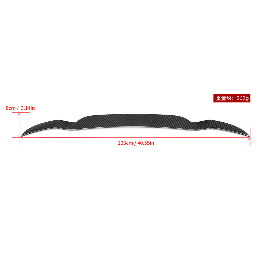 SOOQOO BMW X3 G01 carbon fibre spoiler - front three-quarter view