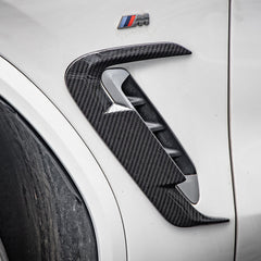 SOOQOO BMW X3 G01 carbon fibre side fender - rear three-quarter view