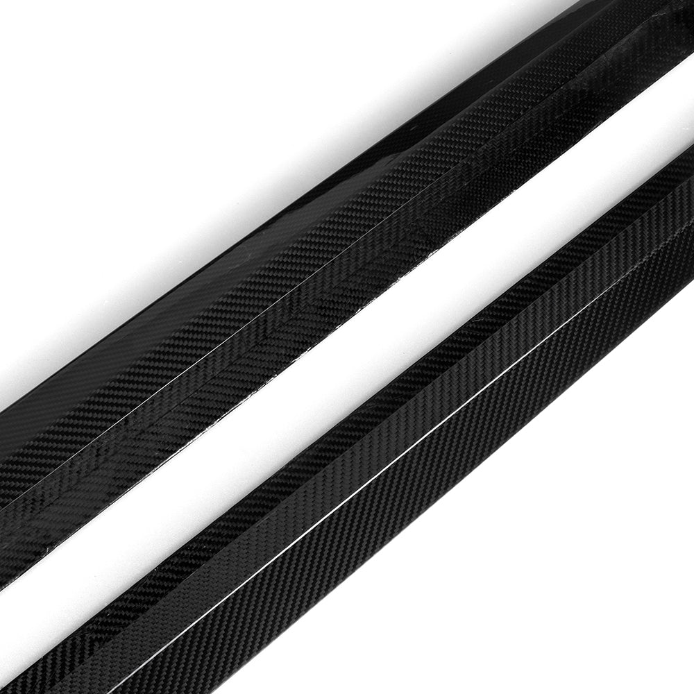 SOOQOO BMW X3M F97 carbon fibre side skirt - installation fitment view