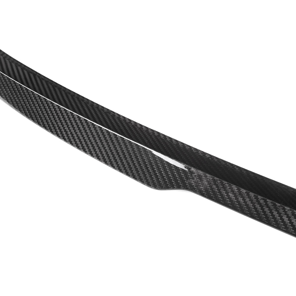 SOOQOO BMW 2 Series G42 carbon fibre spoiler - installation fitment view