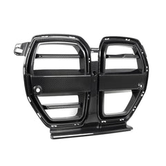 SOOQOO BMW M3 G80 carbon fibre grille - side profile view