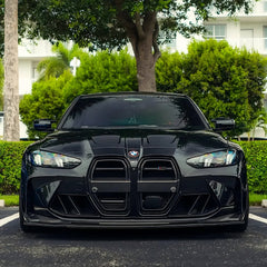 SOOQOO BMW M3 G80 carbon fibre grille - rear three-quarter view