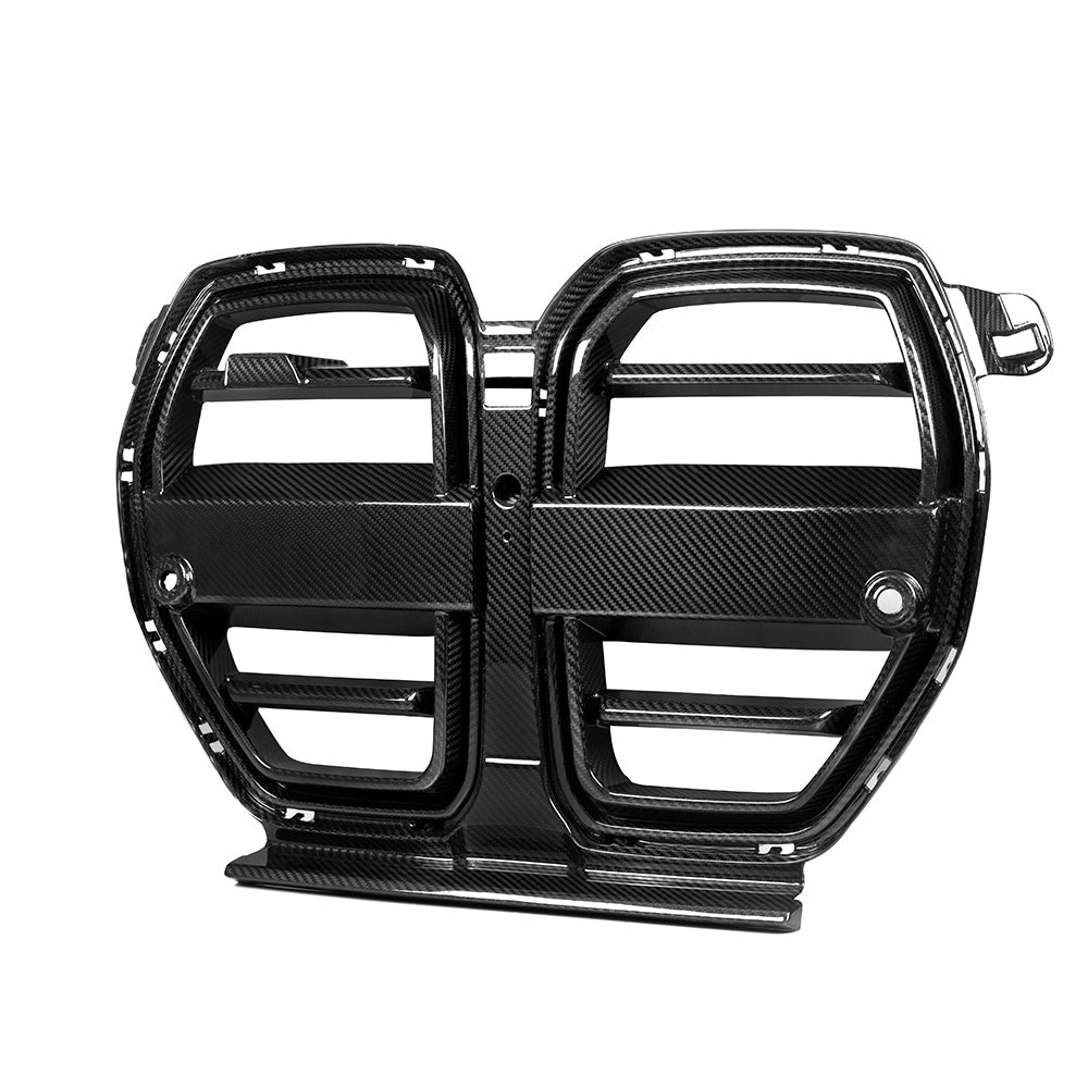 SOOQOO BMW M3 G80 carbon fibre grille - installation fitment view