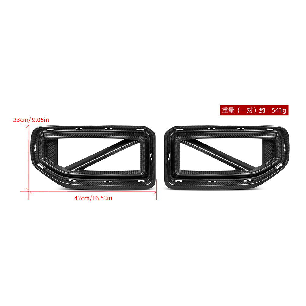SOOQOO BMW M2 G87 carbon fibre grille - front three-quarter view