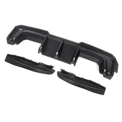 SOOQOO BMW M4 G82 carbon fibre rear diffuser - side profile view