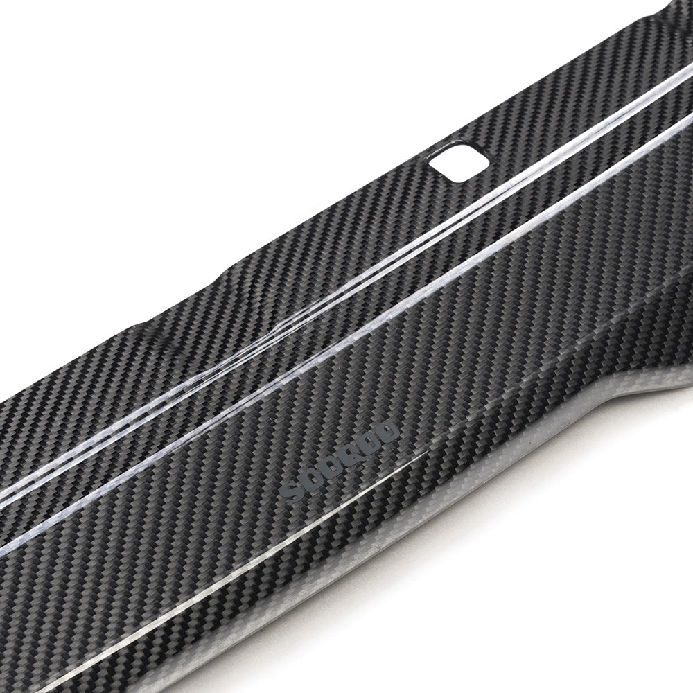 SOOQOO BMW M3  carbon fibre front splitter - front three-quarter view