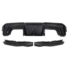 SOOQOO BMW M3 G80 carbon fibre rear diffuser - front three-quarter view