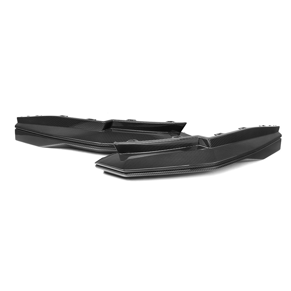 SOOQOO BMW M3 G80 carbon fibre rear diffuser - front three-quarter view
