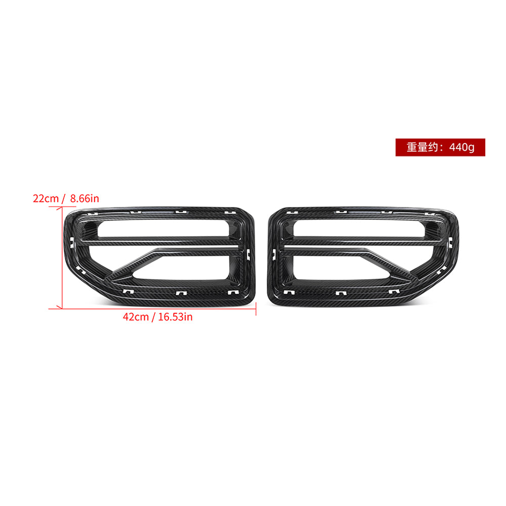 SOOQOO BMW M2 G87 carbon fibre grille - rear three-quarter view