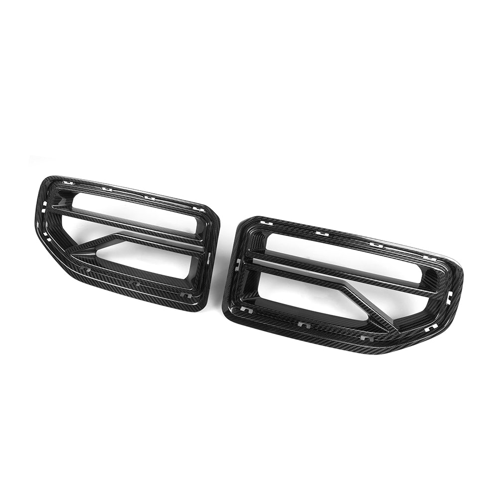 SOOQOO BMW M2 G87 carbon fibre grille - installation fitment view