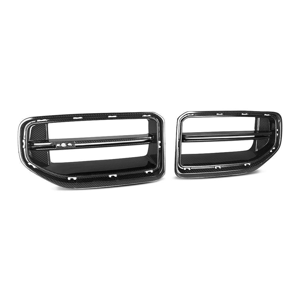 SOOQOO BMW M2 G87 carbon fibre grille - side profile view
