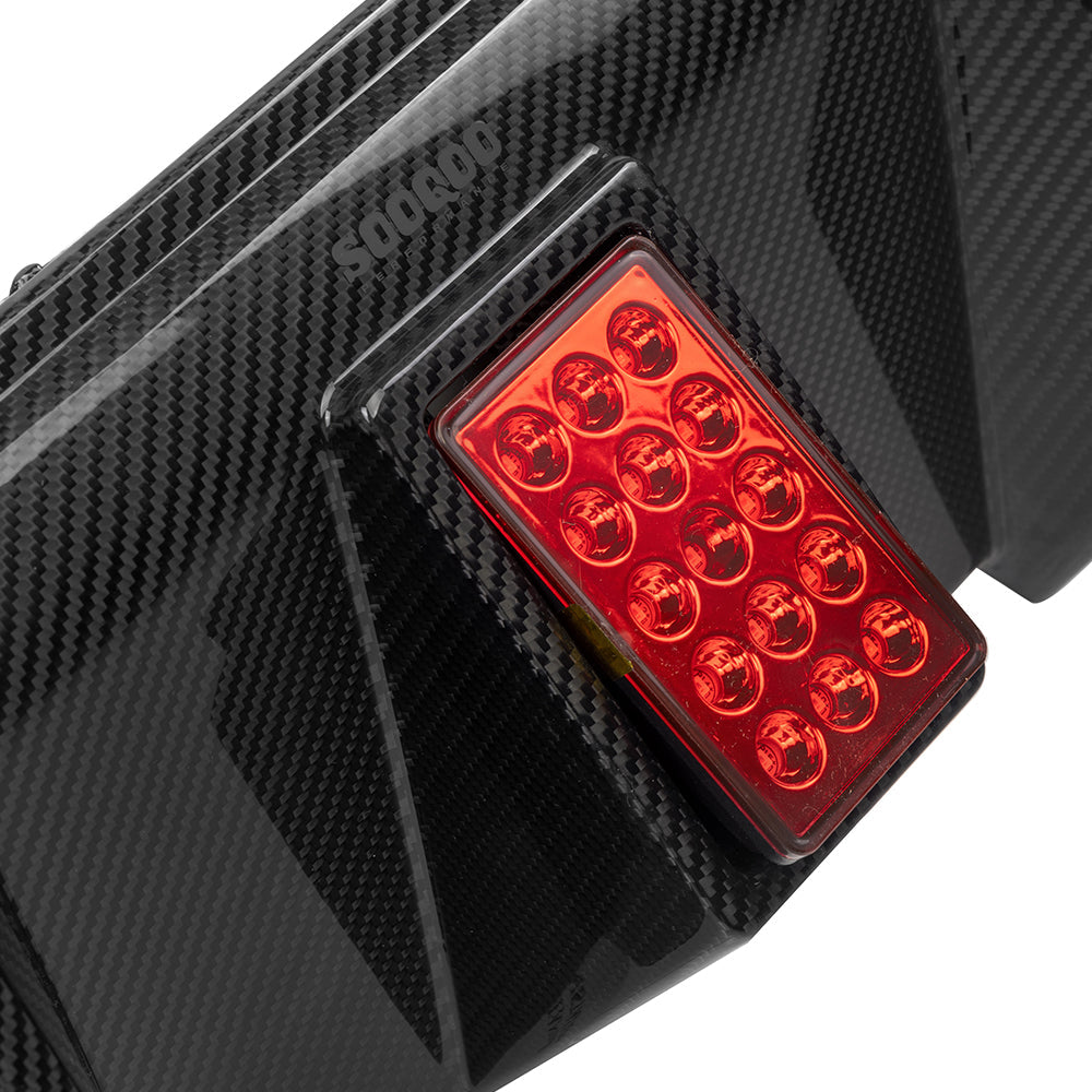 SOOQOO BMW M2 G87 carbon fibre rear diffuser - side profile view
