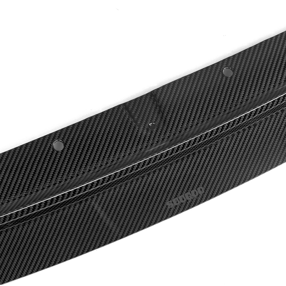 SOOQOO BMW M2 G87 carbon fibre front splitter - side profile view