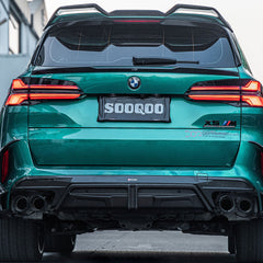 SOOQOO BMW X5M F95 carbon fibre rear diffuser - rear three-quarter view