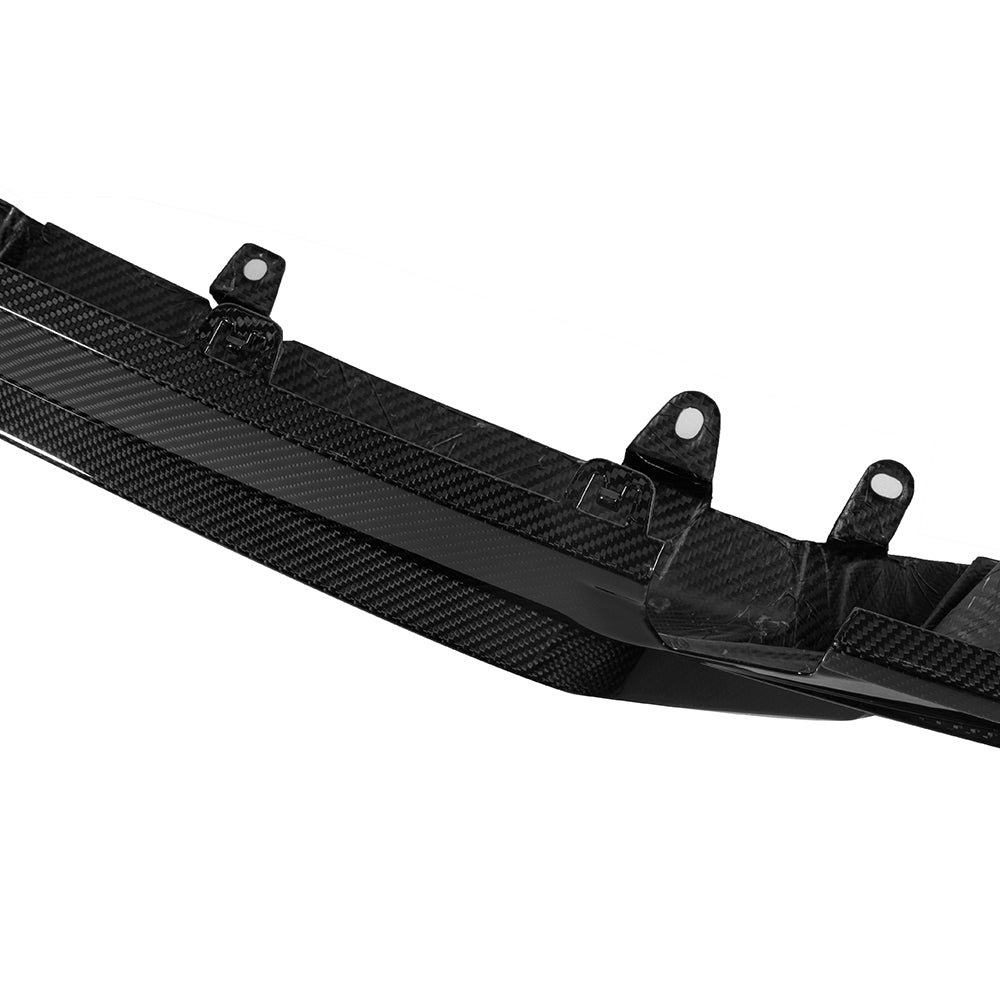 SOOQOO BMW X5M F95 carbon fibre rear diffuser - rear three-quarter view