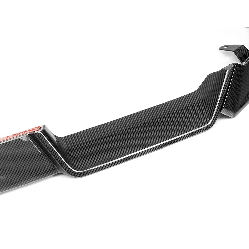 SOOQOO BMW X6 G06 carbon fibre front splitter - rear three-quarter view