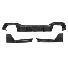 SOOQOO BMW X4 G02 carbon fibre rear diffuser - front three-quarter view
