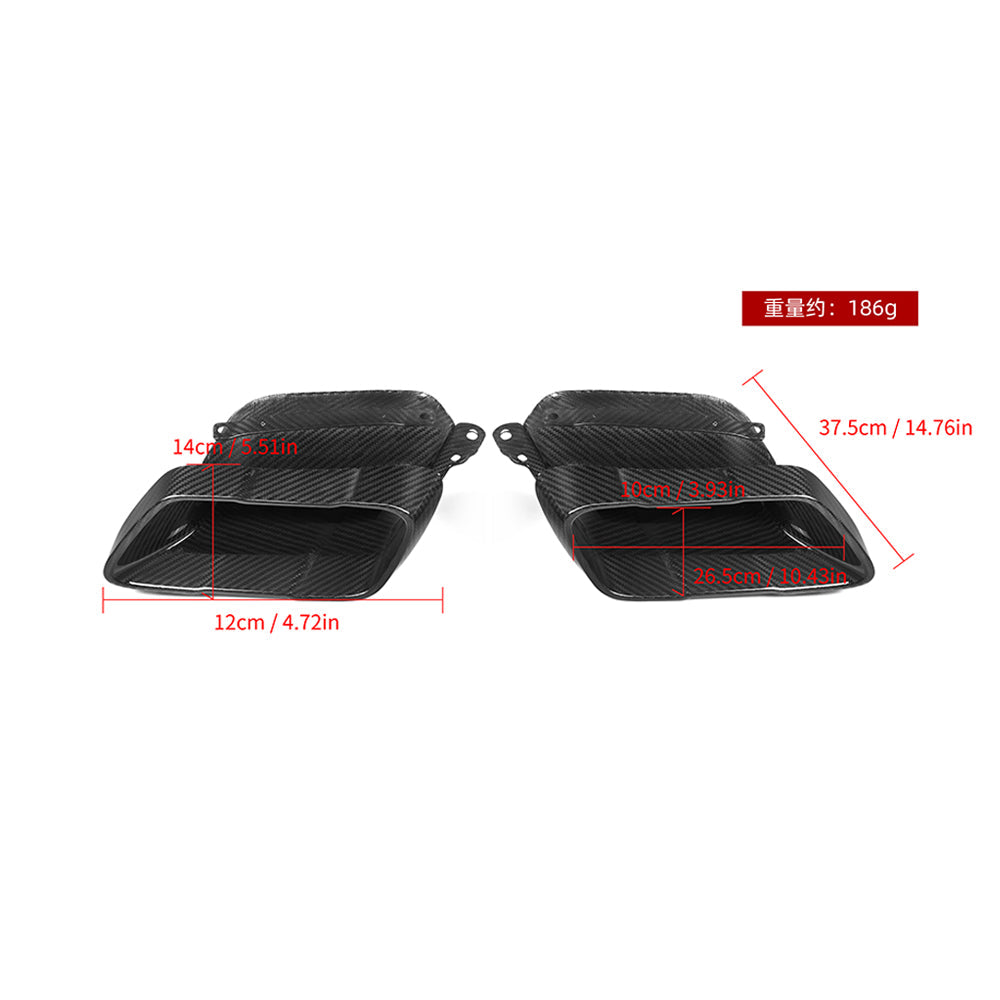 SOOQOO BMW X5 G05 carbon fibre exhaust tips - full vehicle shot with part installed