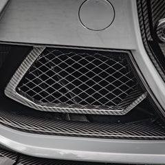 SOOQOO BMW M3 G80 carbon fibre front duct - close-up of carbon fibre weave detail