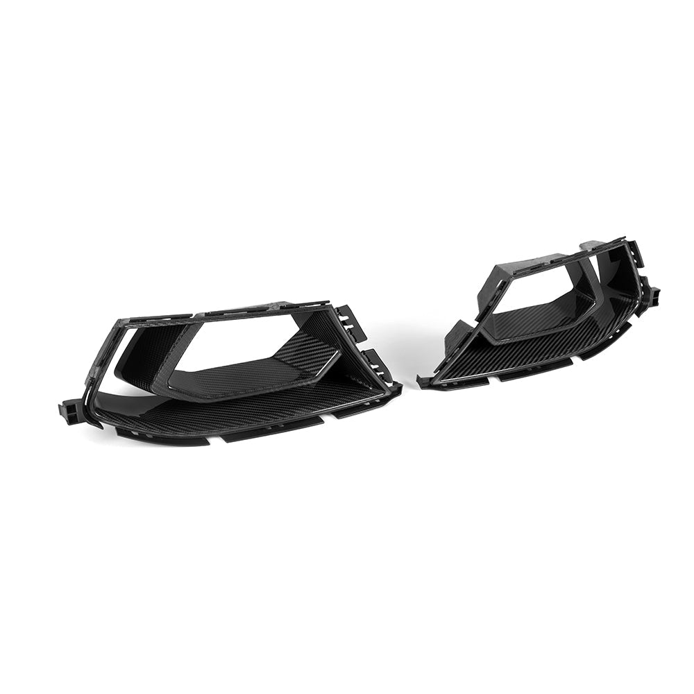 SOOQOO BMW M3 G80 carbon fibre front duct - side profile view