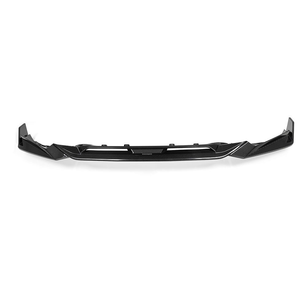 SOOQOO BMW X5 G05 carbon fibre front splitter - front three-quarter view