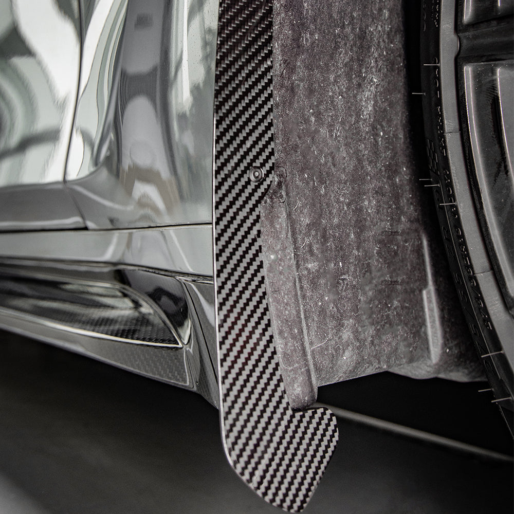 SOOQOO BMW M3 G80 carbon fibre carbon trim - rear three-quarter view