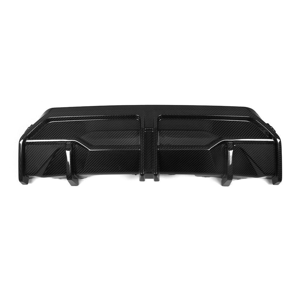 SOOQOO BMW 2 Series G42 carbon fibre rear diffuser - installation fitment view