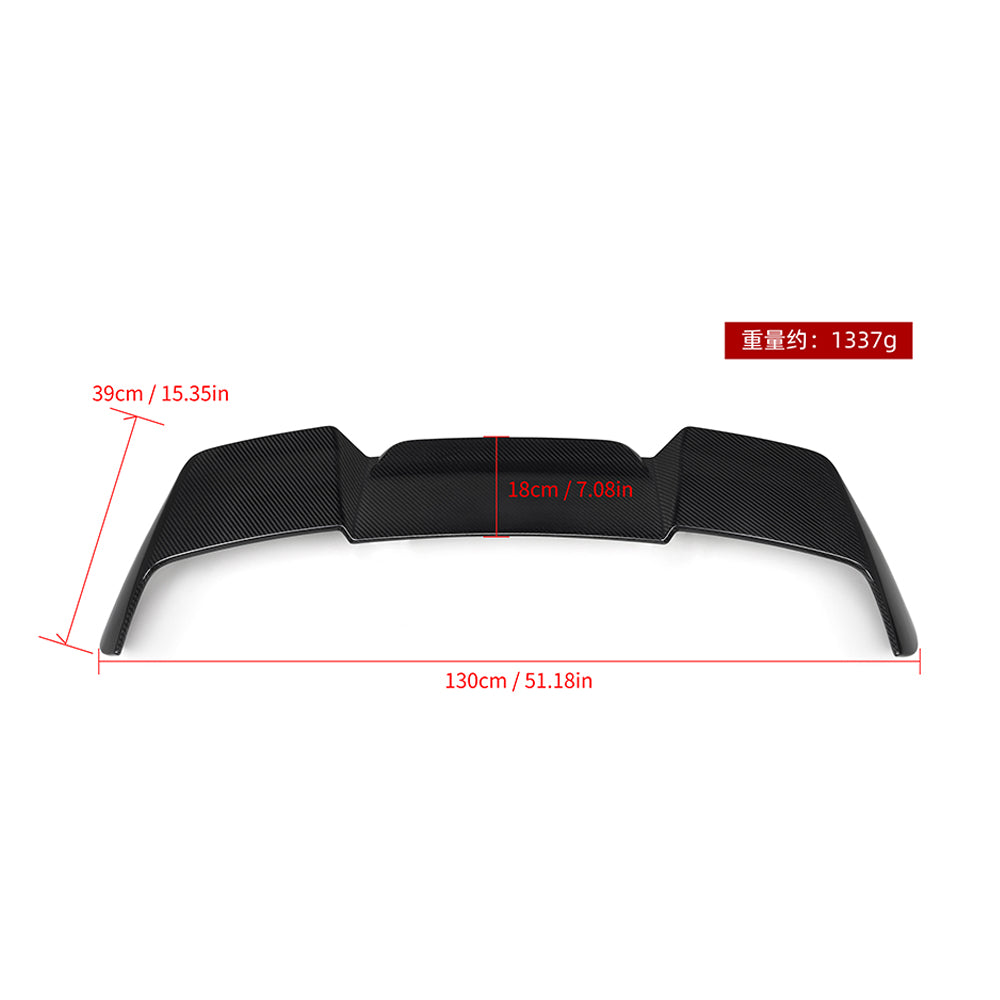 SOOQOO BMW X5 G05 carbon fibre spoiler - side profile view