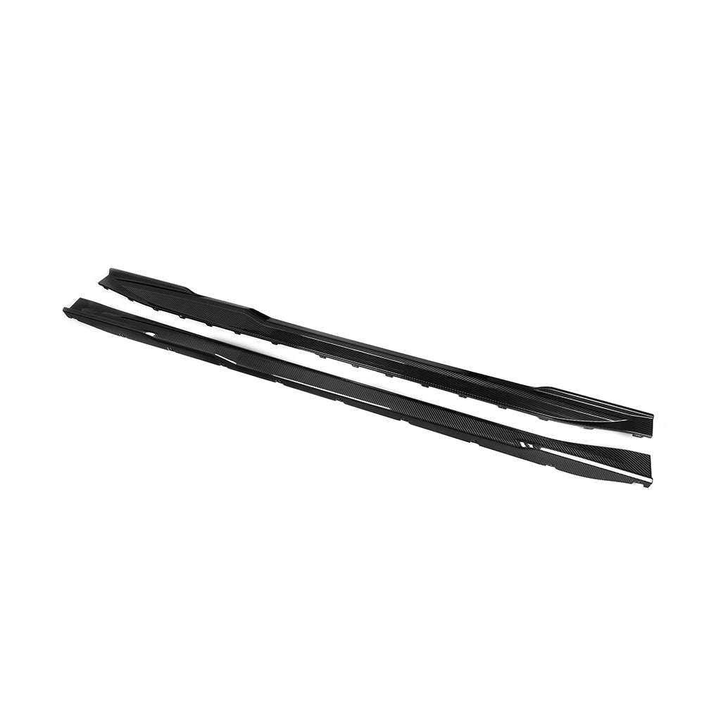SOOQOO BMW M3 G80 carbon fibre side skirt - installation fitment view