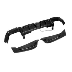 SOOQOO BMW X4 G02 carbon fibre rear diffuser - side profile view