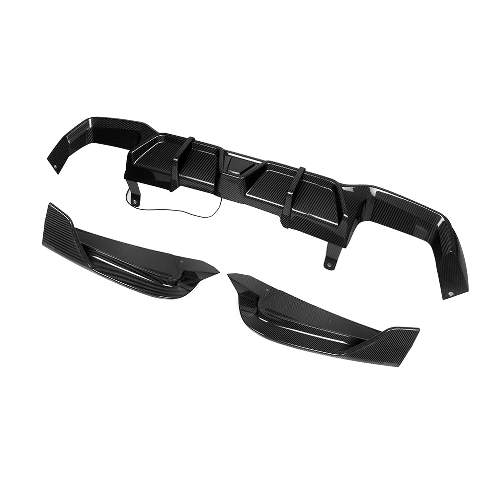 SOOQOO BMW X4 G02 carbon fibre rear diffuser - installation fitment view