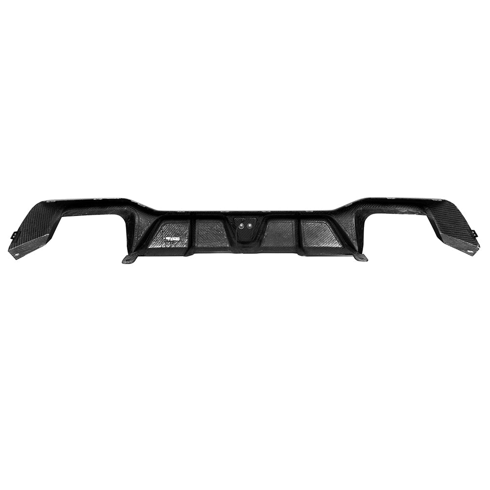 SOOQOO BMW X4 G02 carbon fibre rear diffuser - detail shot of mounting points