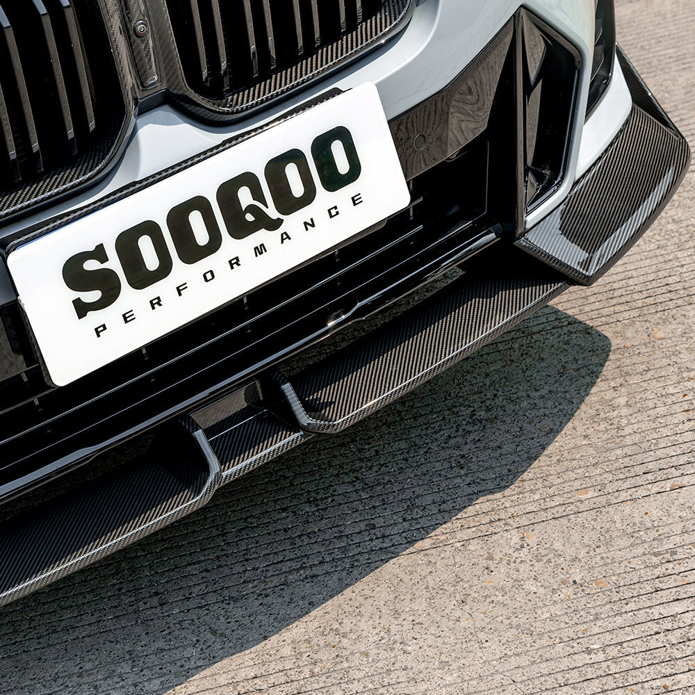 SOOQOO BMW X3 G01 carbon fibre front splitter - installation fitment view