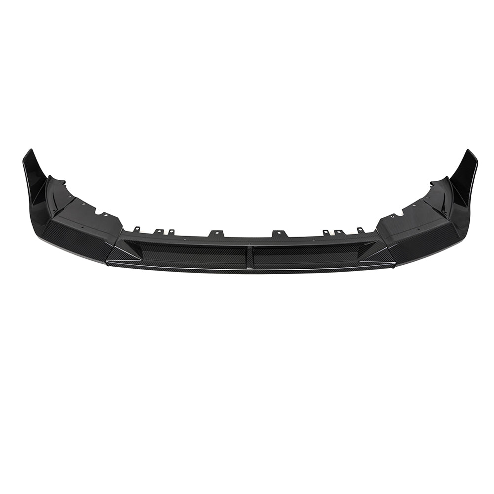 SOOQOO BMW X3M F97 carbon fibre front splitter - front three-quarter view