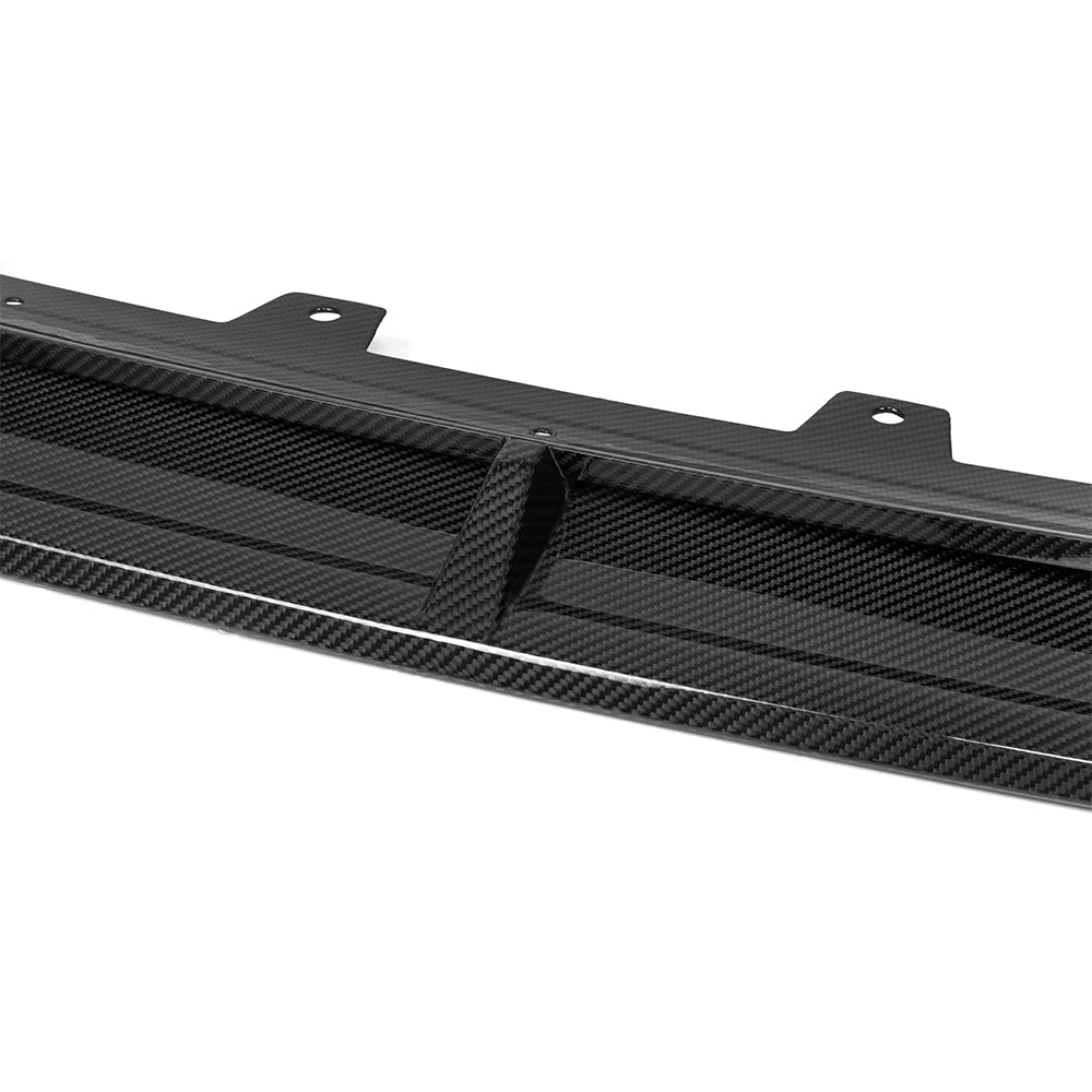 SOOQOO BMW X3M F97 carbon fibre front splitter - rear three-quarter view