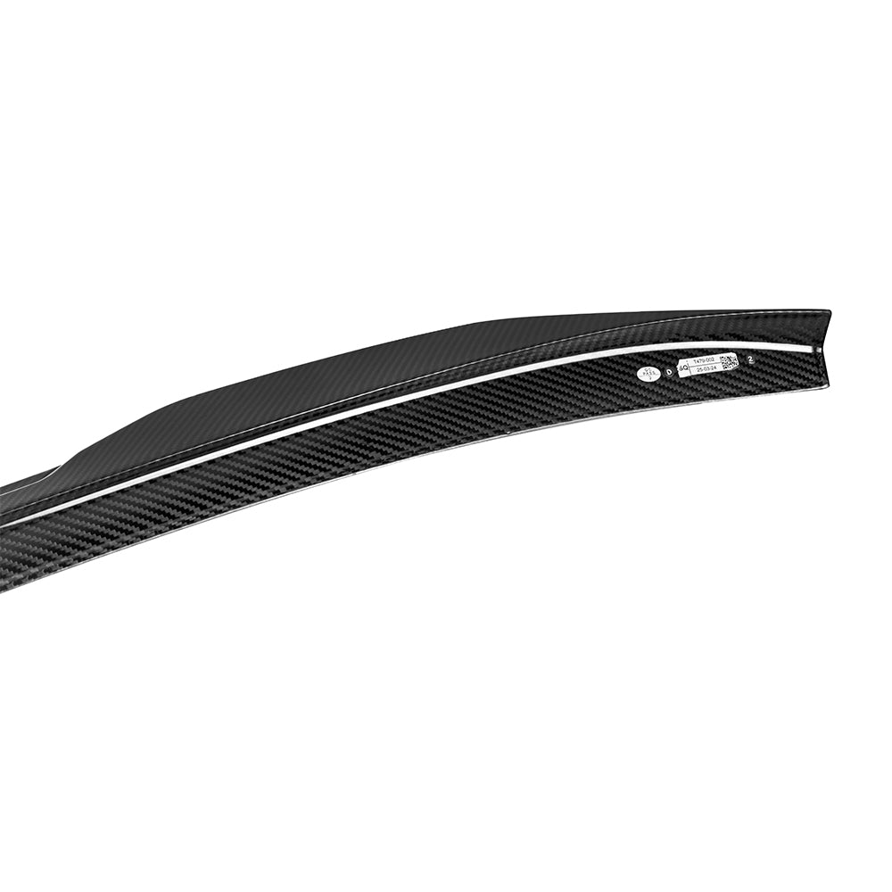 SOOQOO BMW X4M F98 carbon fibre spoiler - front three-quarter view