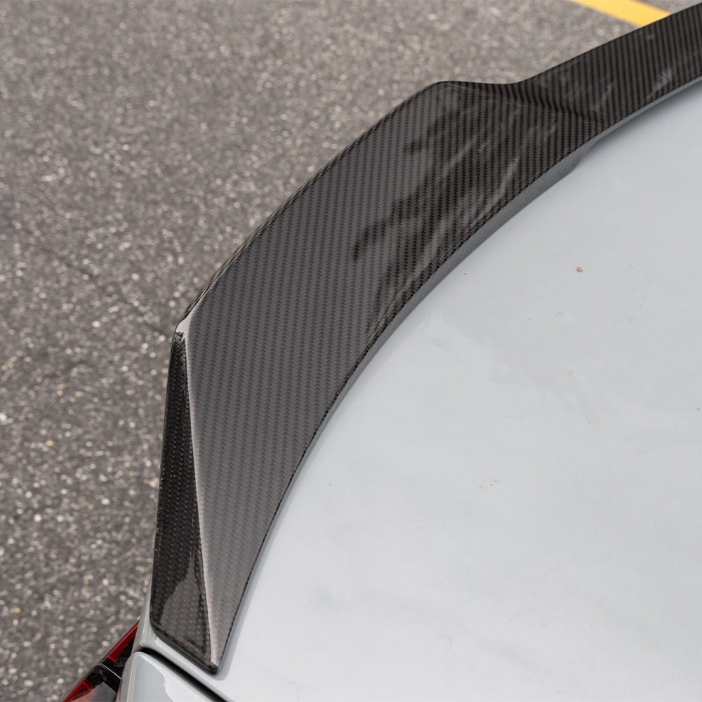 SOOQOO BMW 2 Series F74 carbon fibre spoiler - full vehicle shot with part installed