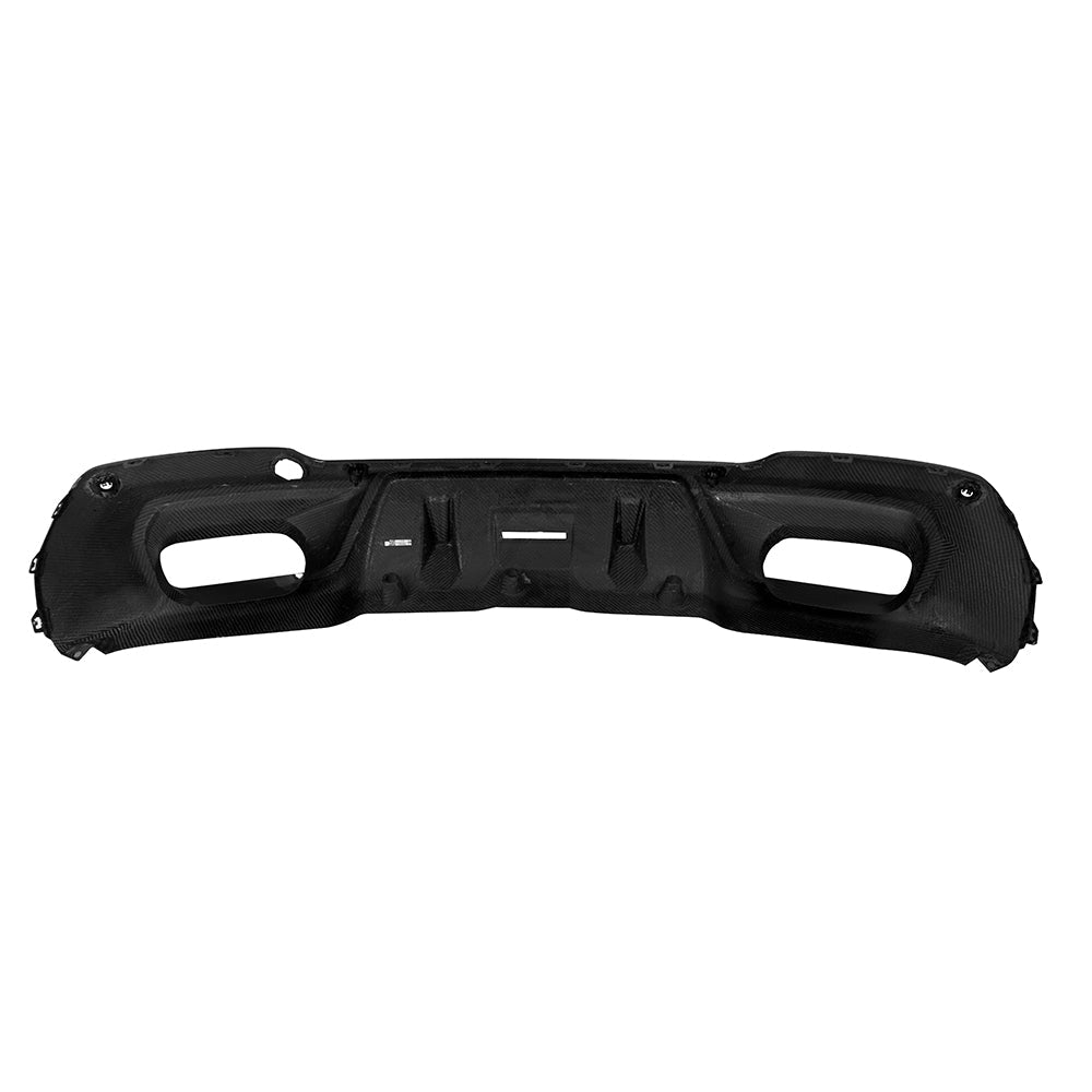 SOOQOO BMW X3 G45 carbon fibre rear diffuser - front three-quarter view