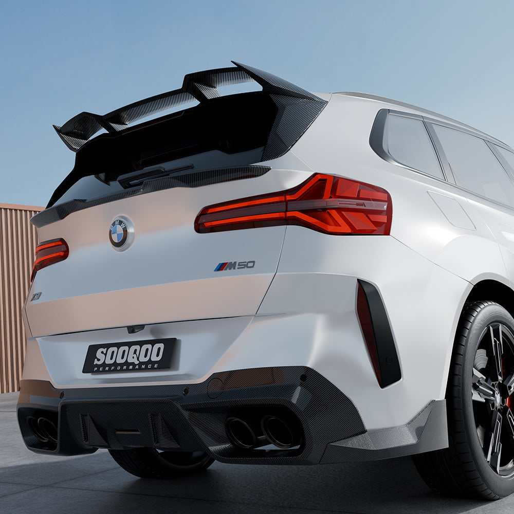 SOOQOO BMW X3 G45 carbon fibre carbon trim - side profile view