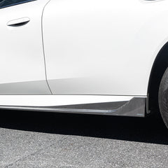 SOOQOO BMW X3 G45 carbon fibre side skirt - rear three-quarter view