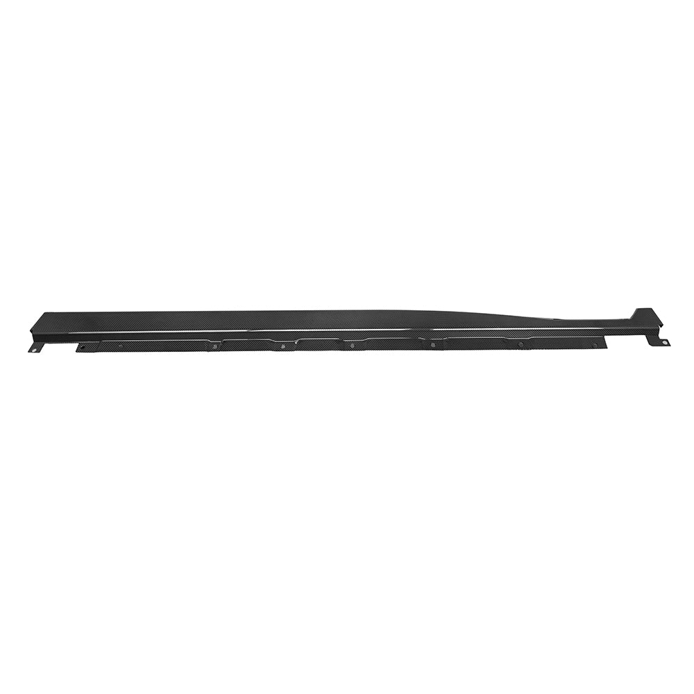 SOOQOO BMW X3 G45 carbon fibre side skirt - detail shot of mounting points